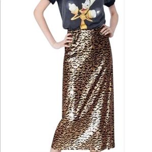 Zara leopard sequin skirt